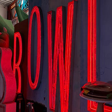 a host of signs from the Valley Relics Museum