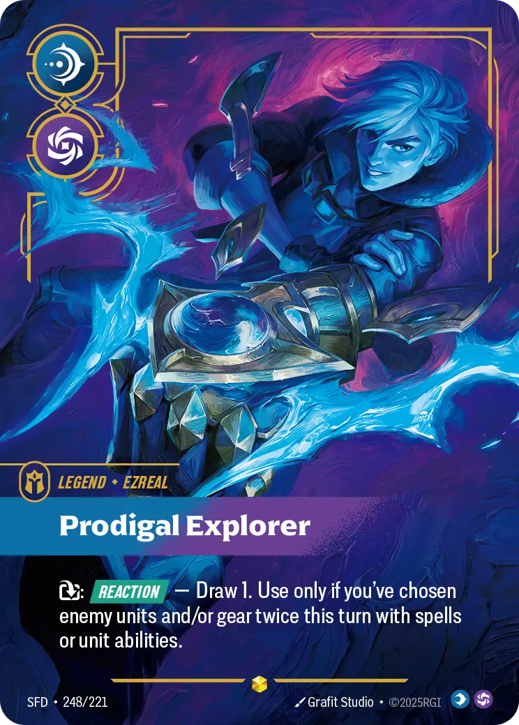 SFD-248 Ezreal - Prodigal Explorer Card - Riftbound TCG