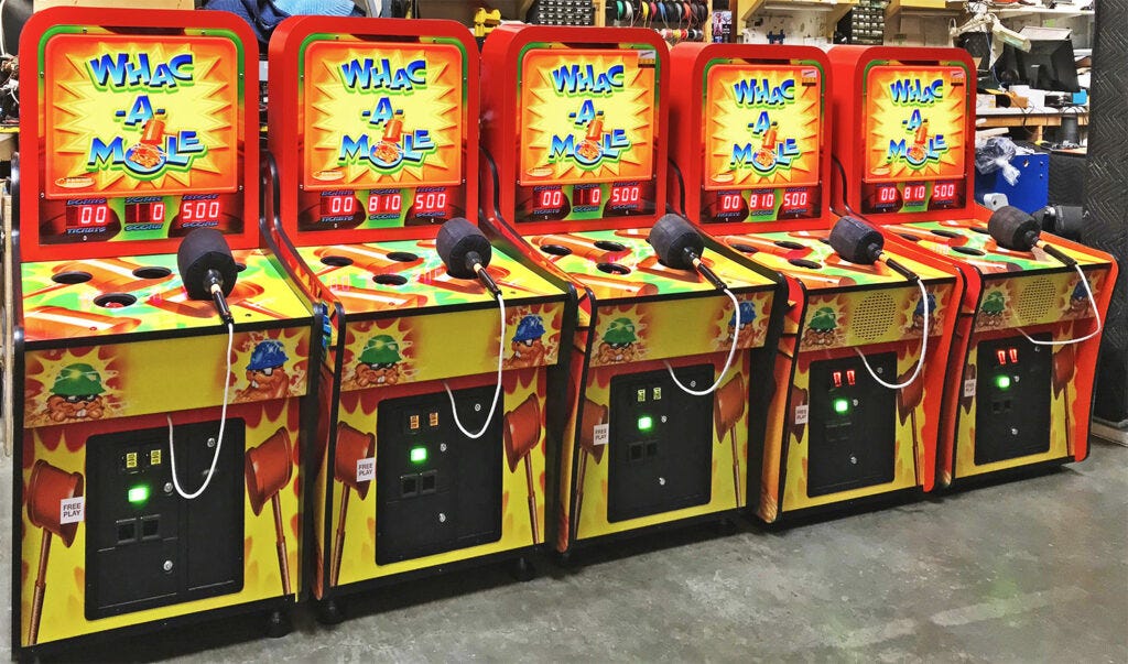 Whack a Mole Arcade Game - Arcade Party Rental - Custom Branding
