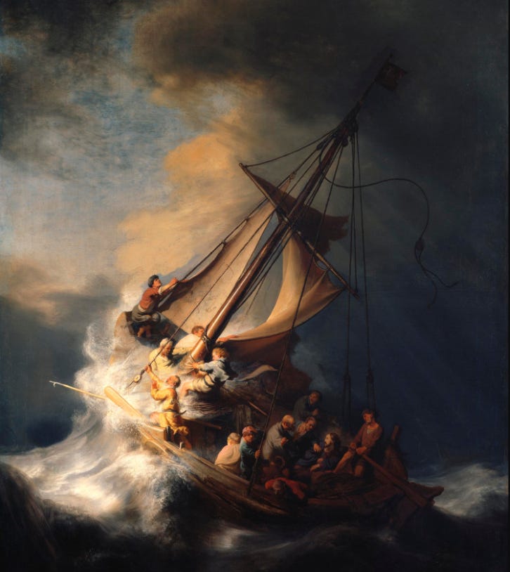 Christ in the Storm on the Lake of Galilee painting by Rembrandt: Living Well Amidst a Culture of Death