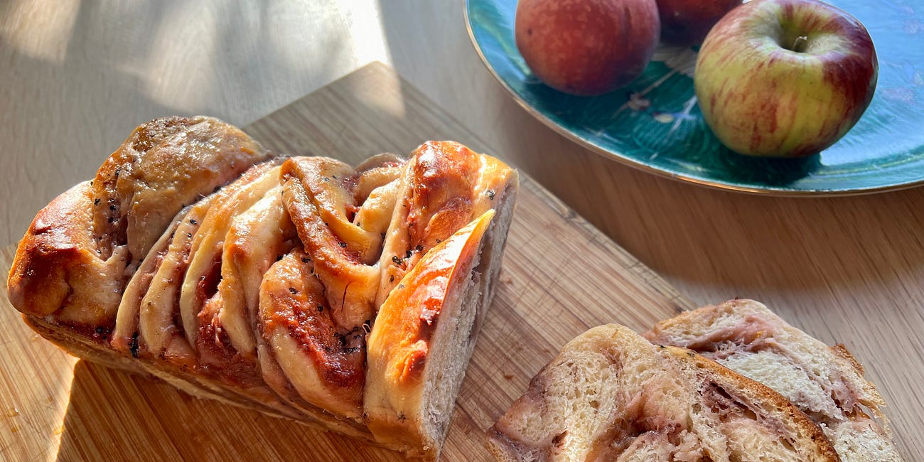 Rhubarb-Strawberry Malted Babka