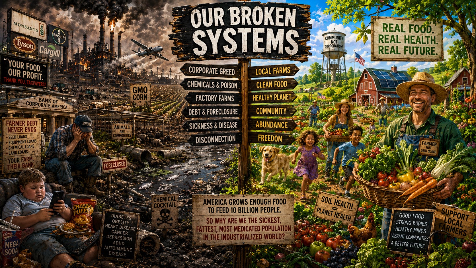 Our Broken Systems: Part 1 — Food, Poison, and Profit