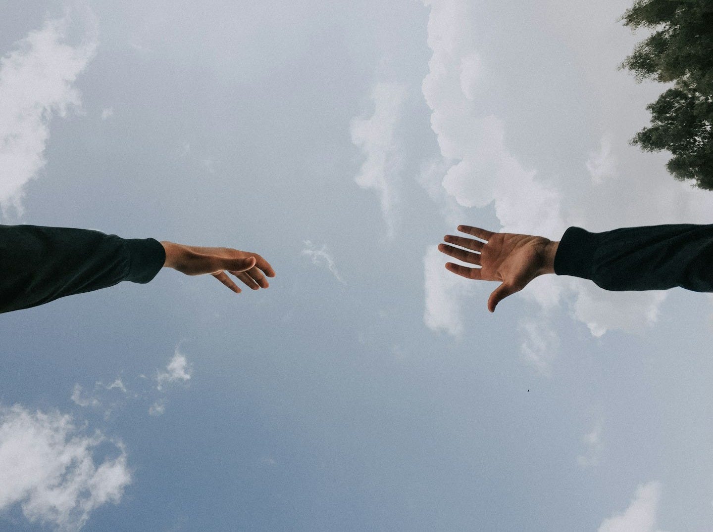 two person's arms