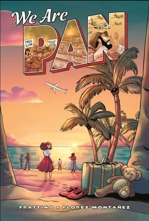 Cover of We Are Pan (IDW / Top Shelf), written by Andre Frattino and illustrated by Yasmin Flores Montañez.