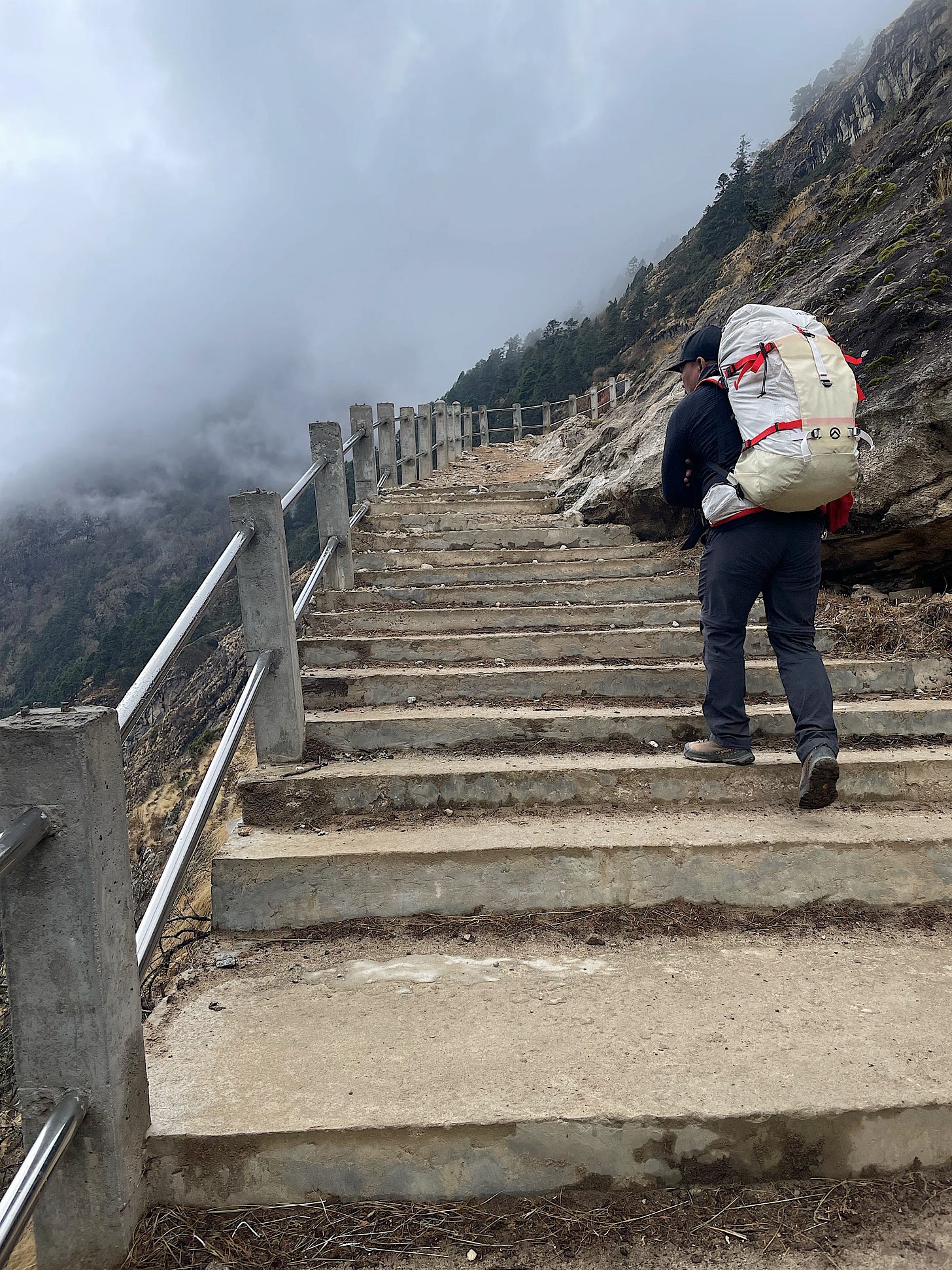 It is a stiff climb!