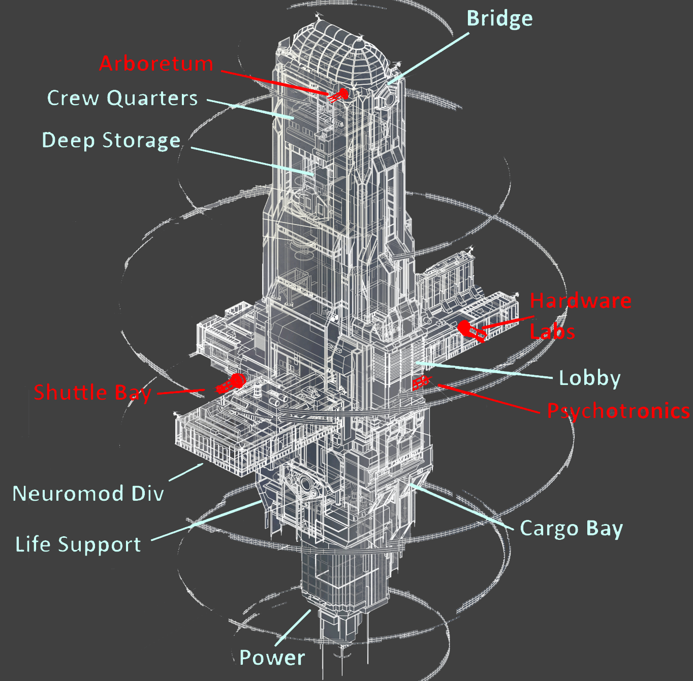 Prey Talos I Station Exterior Map : r/prey