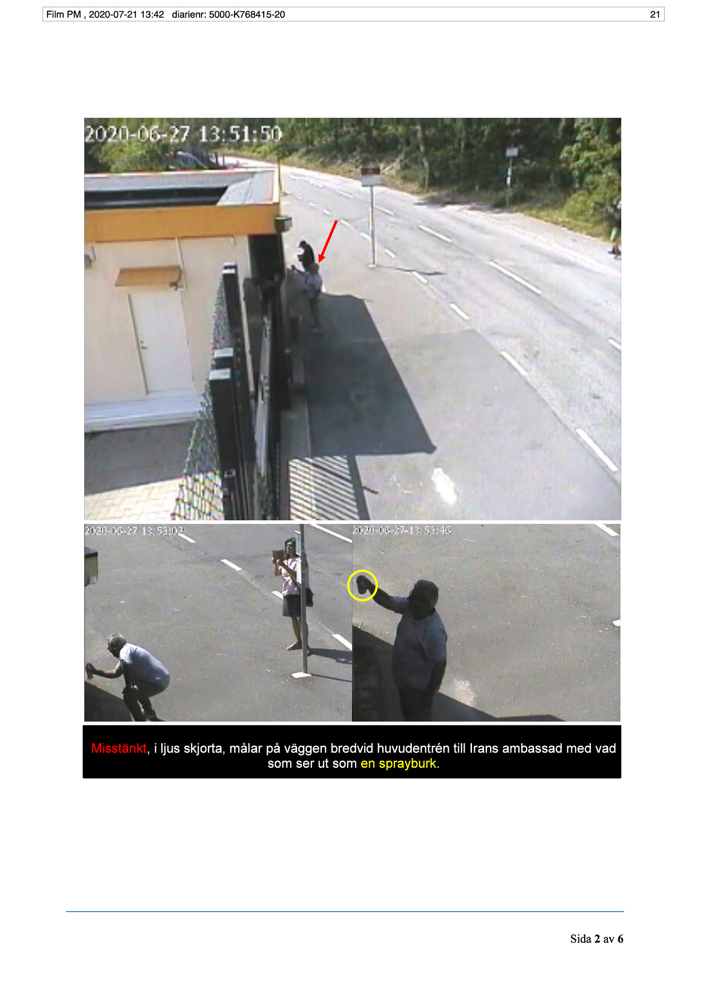 “Kryckmannen” Gholamreza Harati i vandaliserar Irans ambassad “Kryckmannen” Gholamreza Harati i vandaliserar Irans ambassad