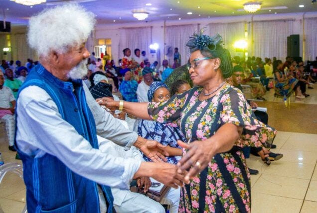Professor Wole Soyinka with Femi’s wife, Dr Kofo Soyinka.
