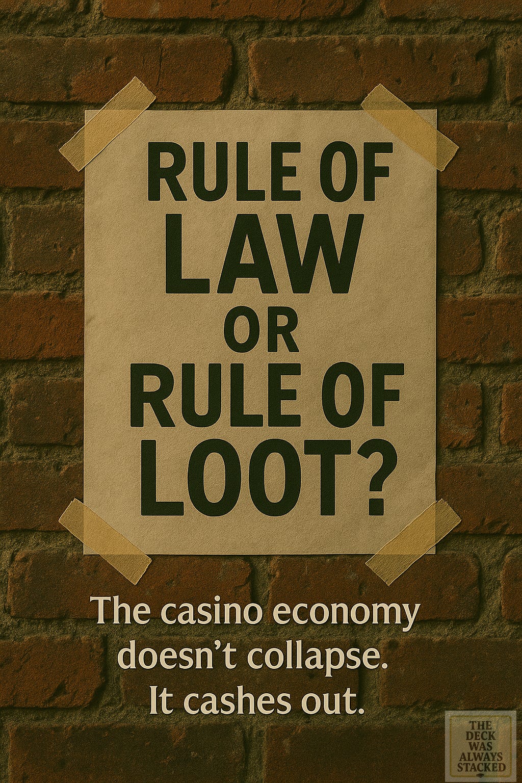 He got the Tech Bros to fall for the oldest trick in the AEB: You donât get invited to the table because youâre special.You get invited because youâre edible. They thought they were guests of honor âvisionaries, disruptors, masters of the algorithmic universe. But authoritarians donât do partnerships.They do provisions. He brings them to the table until he needs their food âtheir data, their bandwidth, their infrastructure, their capital, their credibility. And the moment they stop feeding him? Theyâre the ones on the platter. He got the Tech Bros to fall for the oldest trick in the AEB: You donât get invited to the table because youâre special.You get invited because youâre edible. They thought they were guests of honor âvisionaries, disruptors, masters of the algorithmic universe. But authoritarians donât do partnerships.They do provisions. He brings them to the table until he needs their food âtheir data, their bandwidth, their infrastructure, their capital, their credibility. And the moment they stop feeding him? Theyâre the ones on the platter.