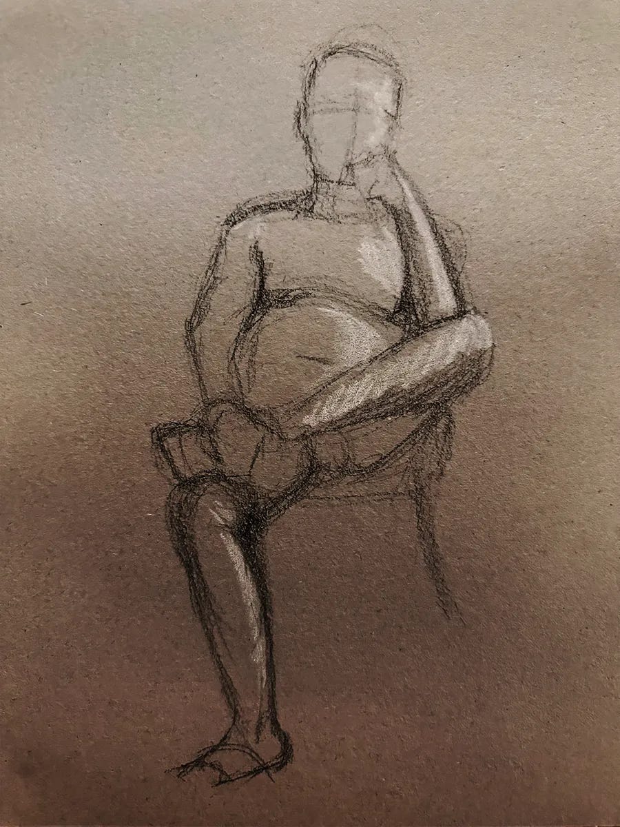 Naked in Contemplation. Copyrighted by Mark And Alice Tulin.