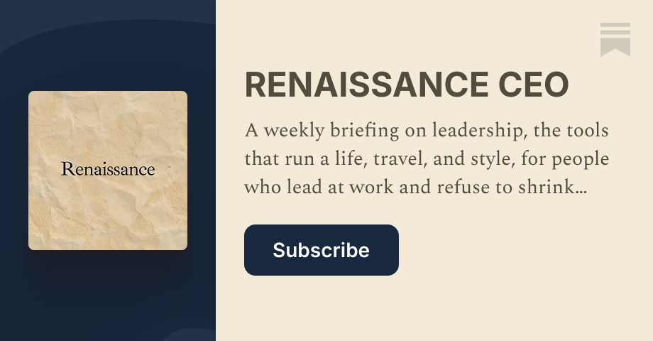 RENAISSANCE CEO | Substack