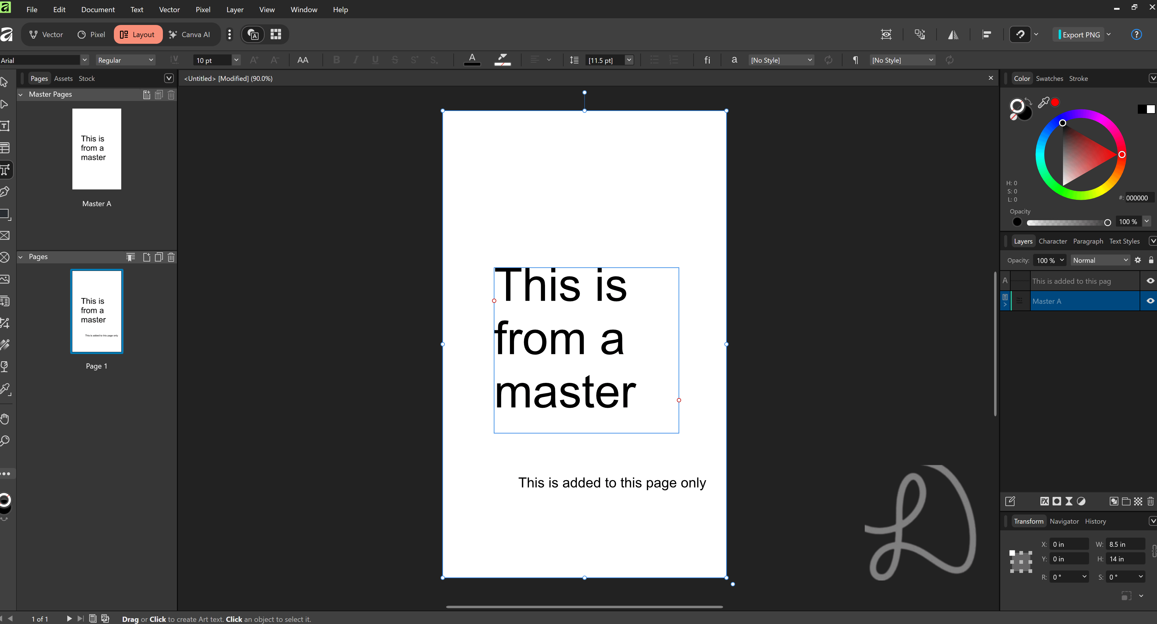 Affinity Document Tutorial How to Create a Pdf File With Bookmarks and Hyperlinks in Affinity ...