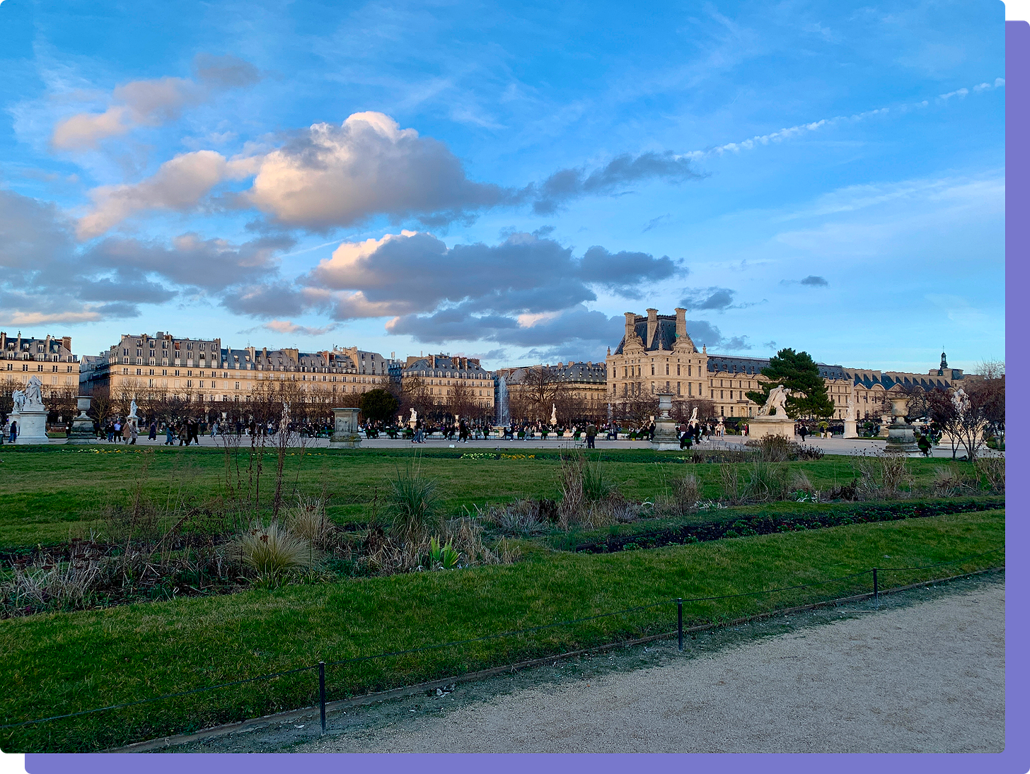 The view from my run at the Tuileries