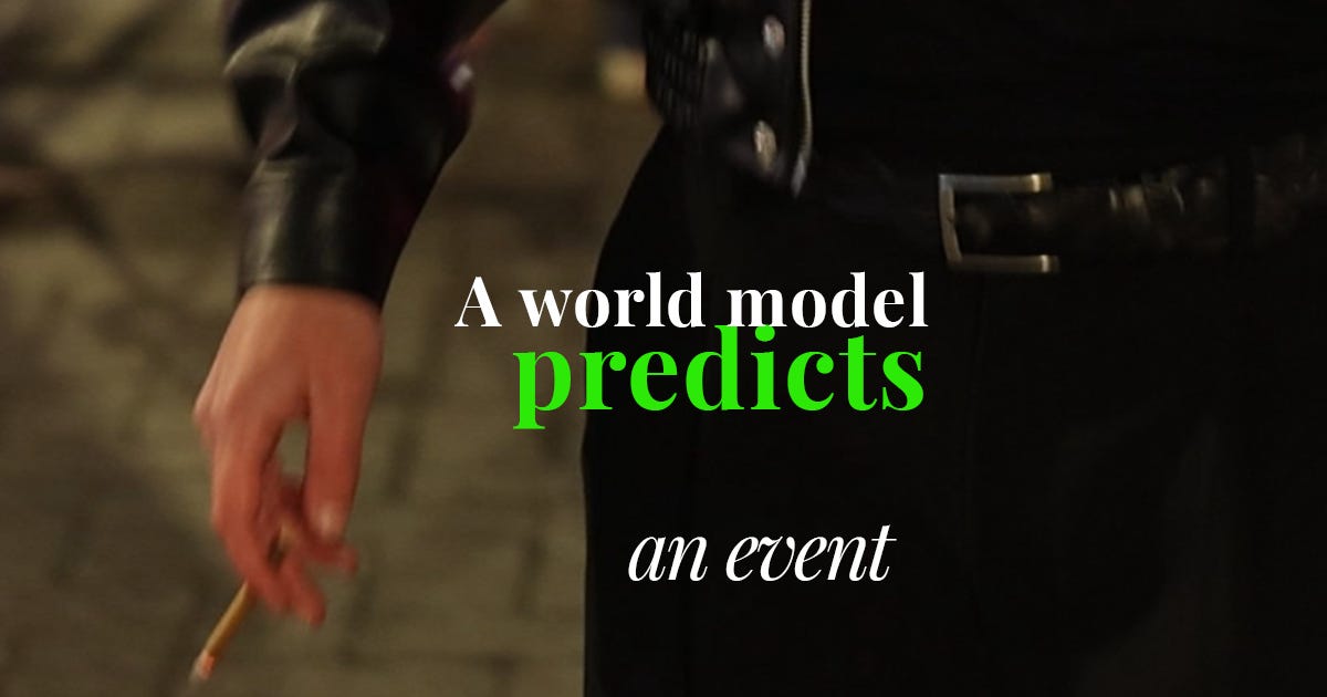 A world model predicts an event A world model predicts an event