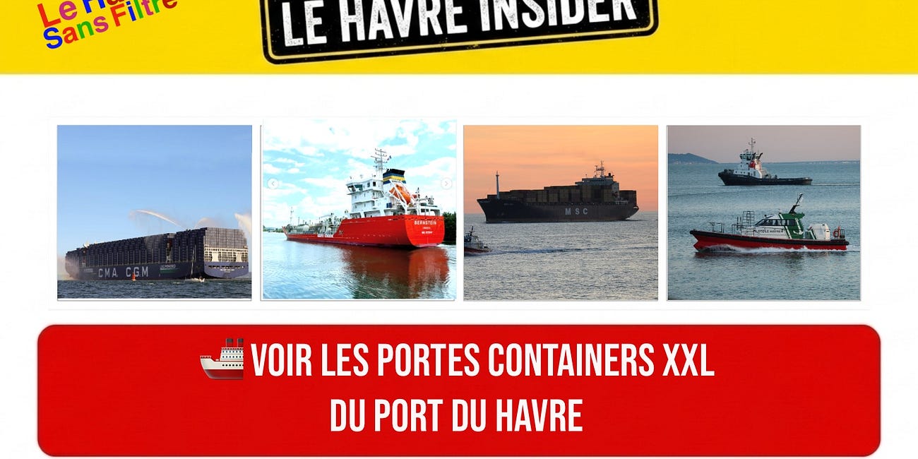 🚢 Voir les Porte-Conteneurs géants du Port du Havre