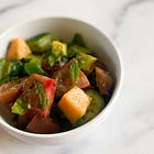 Tomato, Cantaloupe and Cucumber Salad with Mint and Nước Chấm