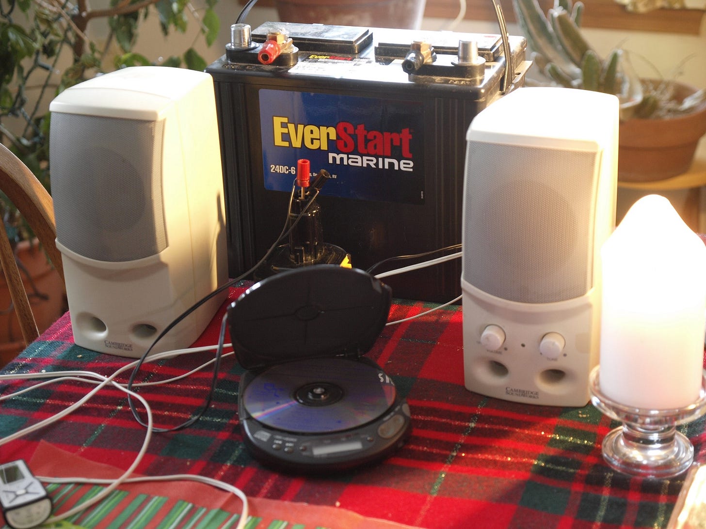 CD player with battery