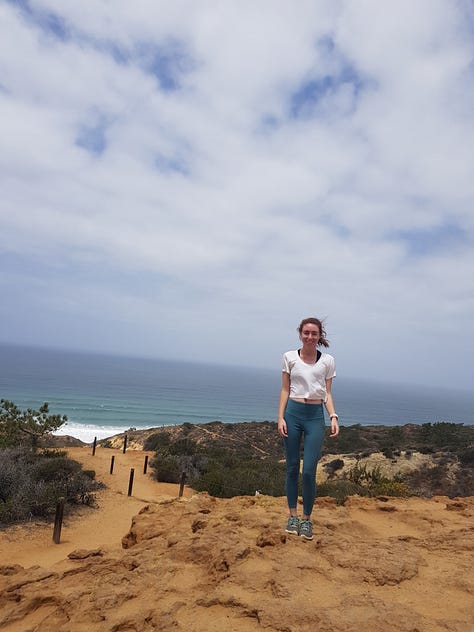 Images showing the beach and hiking trails in Torrey Pines State Beach