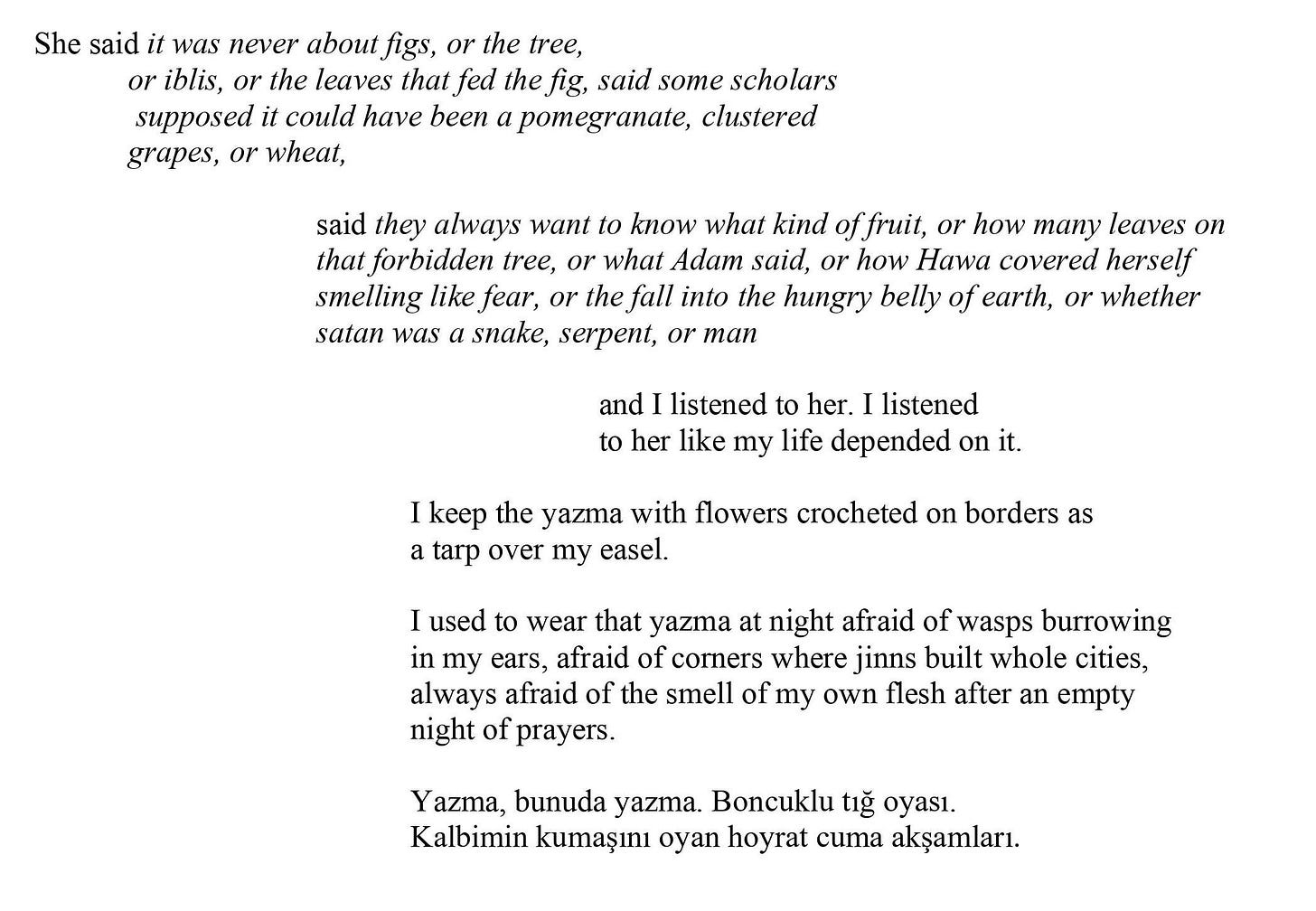 Today's poem is uploaded as two images in order to preserve the format.