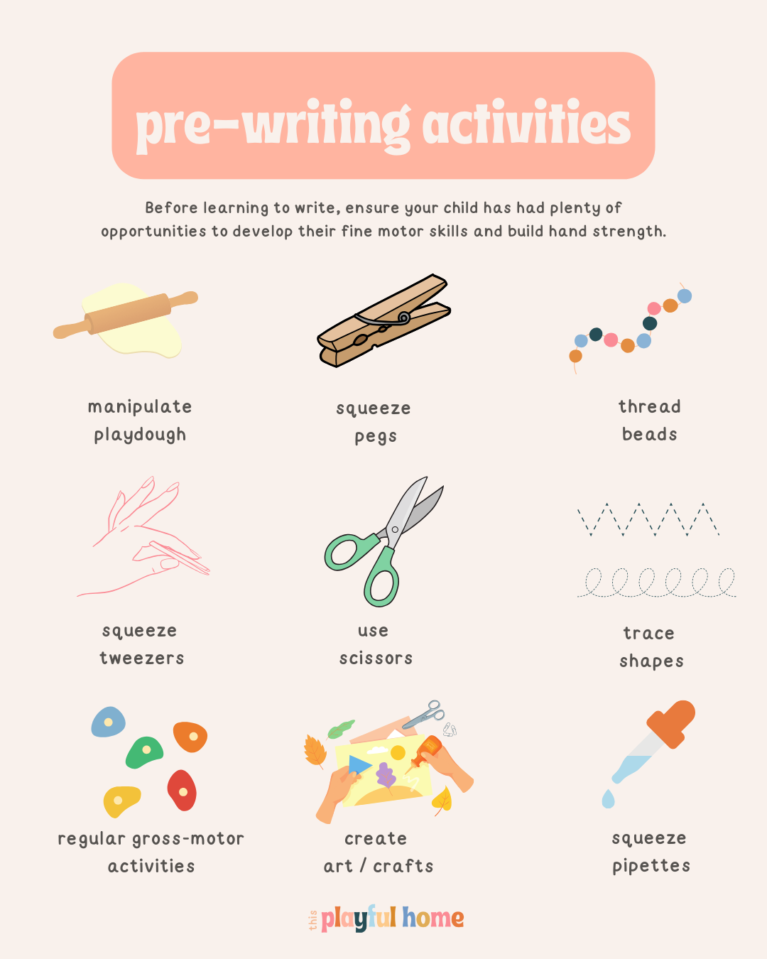 9 Pre-Writing Activities to try with your Pre-schooler