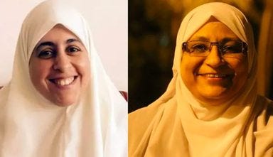 Deux opposantes pro-démocratie en Égypte Deux opposantes pro-démocratie en Égypte