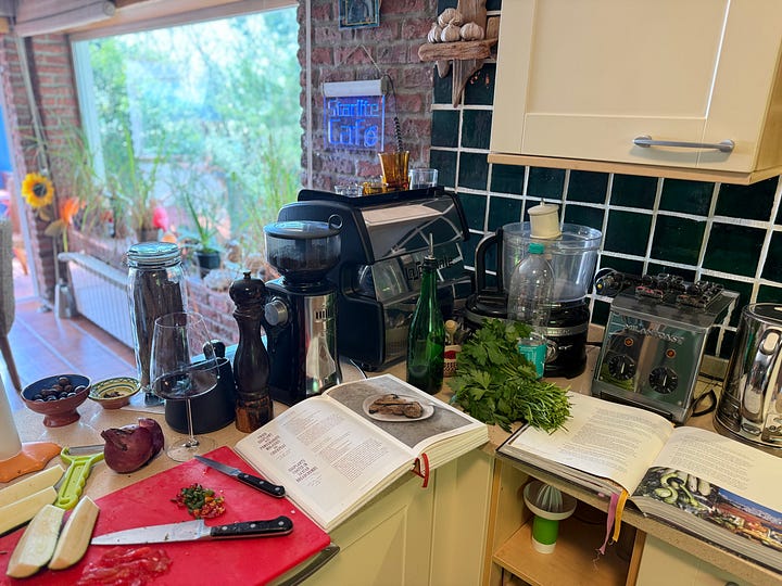 kitchen, market and cheese and meats