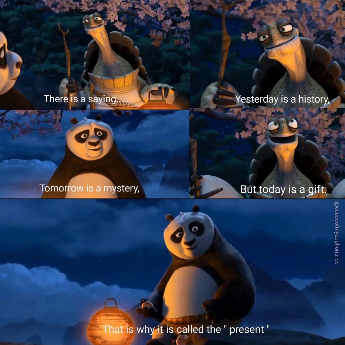 Cause Of My Euphoria on X: "The Power of Now 💙 Animation movie - Kung fu  Panda (2008) #kungfupanda #animation #martialarts #movie #po #masteroogway  #pandalove #inspirationalquotes #motivational #quote #postivevibes #peace  https://t.co/hr1Y4nFOgF" /