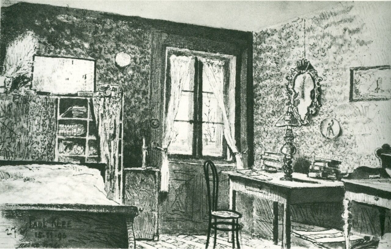 Paul Klee, My Room, 1896 Paul Klee, My Room, 1896