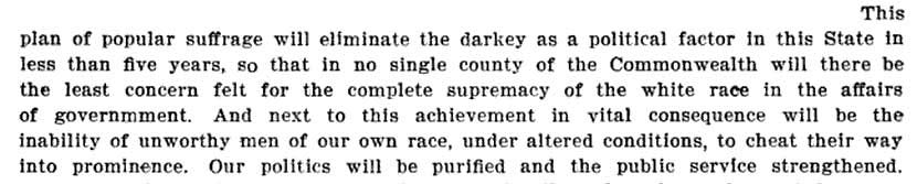 Racist 1902 language by Carter Glass