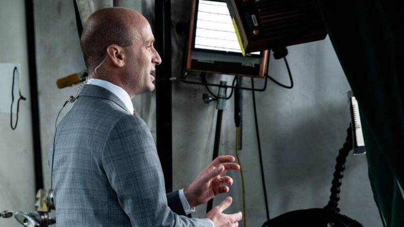 White House Deputy Chief Staff Stephen Miller during a Fox News interview | Michael Brochstein/Sipa USA/Newscom White House Deputy Chief Staff Stephen Miller during a Fox News interview | Michael Brochstein/Sipa USA/Newscom