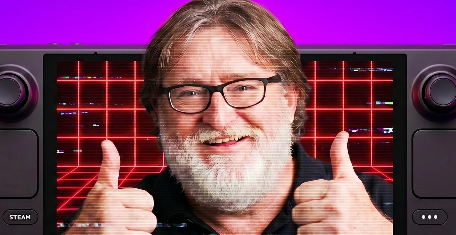 Good ol' Gabe. AI assisted image.