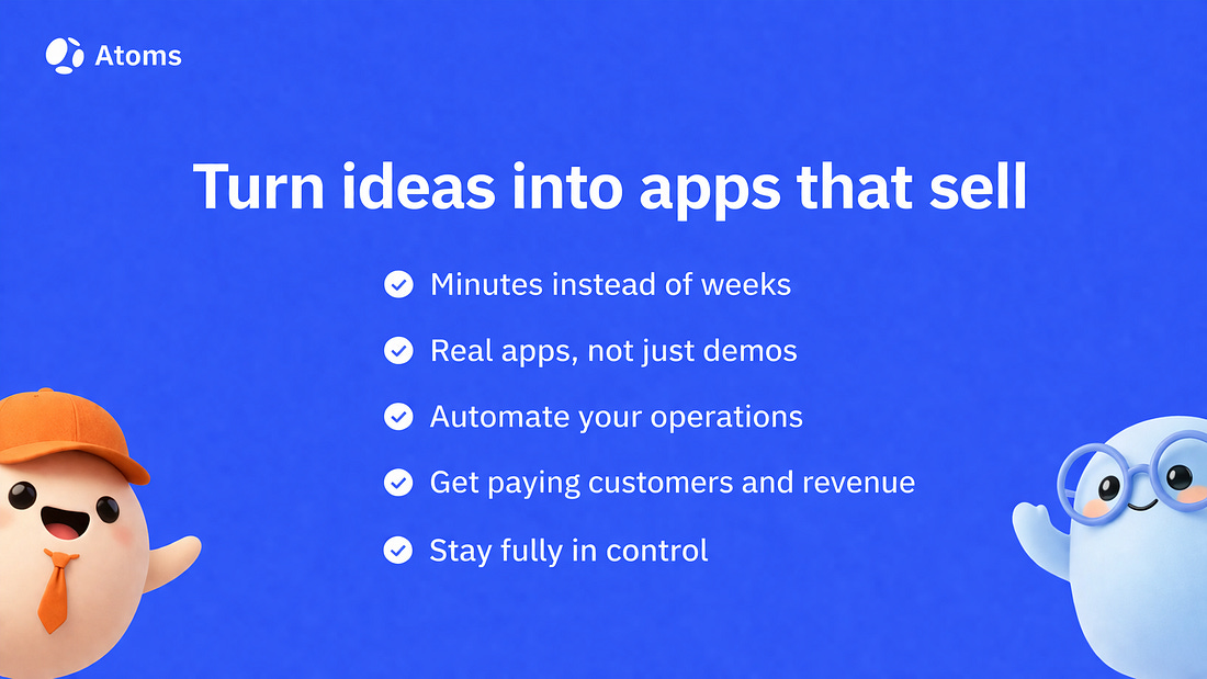 Atoms advertising banner