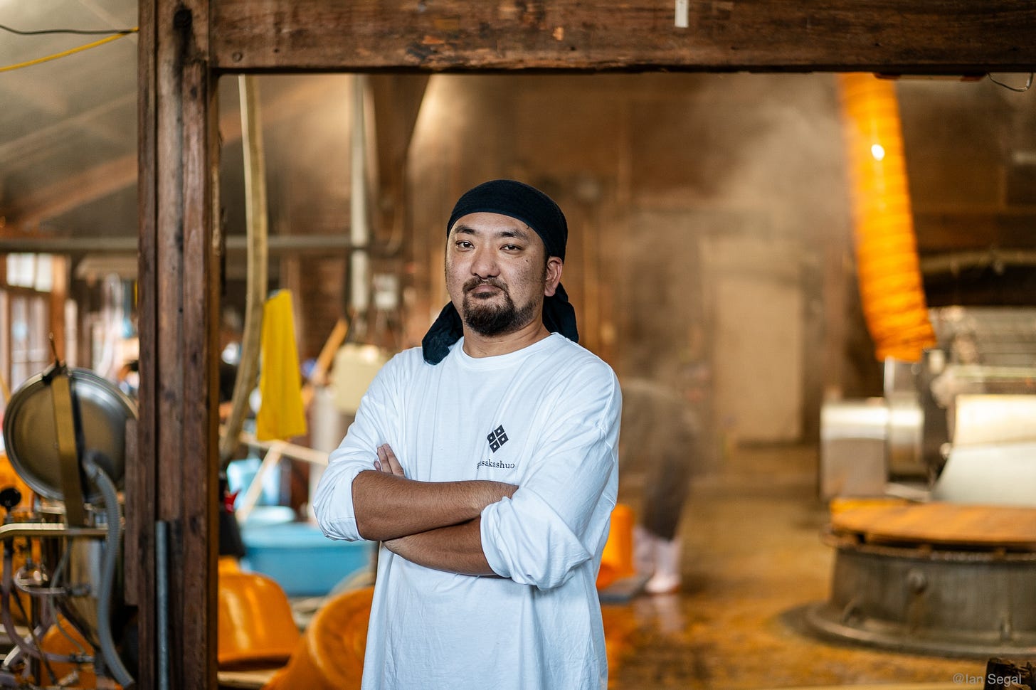 Shimpei Gensaka, 7th generation brewer at Gensaka Sake Brewing Shimpei Gensaka, 7th generation brewer at Gensaka Sake Brewing