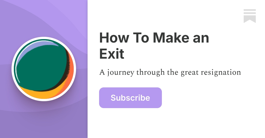 How To Make an Exit | Chuck McDonald | Substack