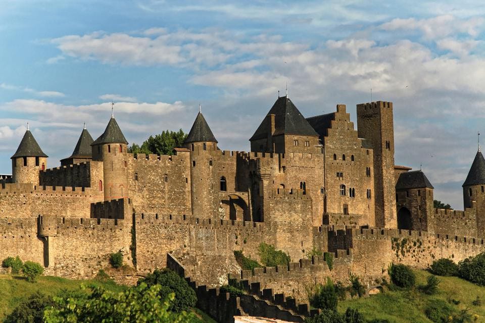 The Chateau and the ramparts of Carcassonne.