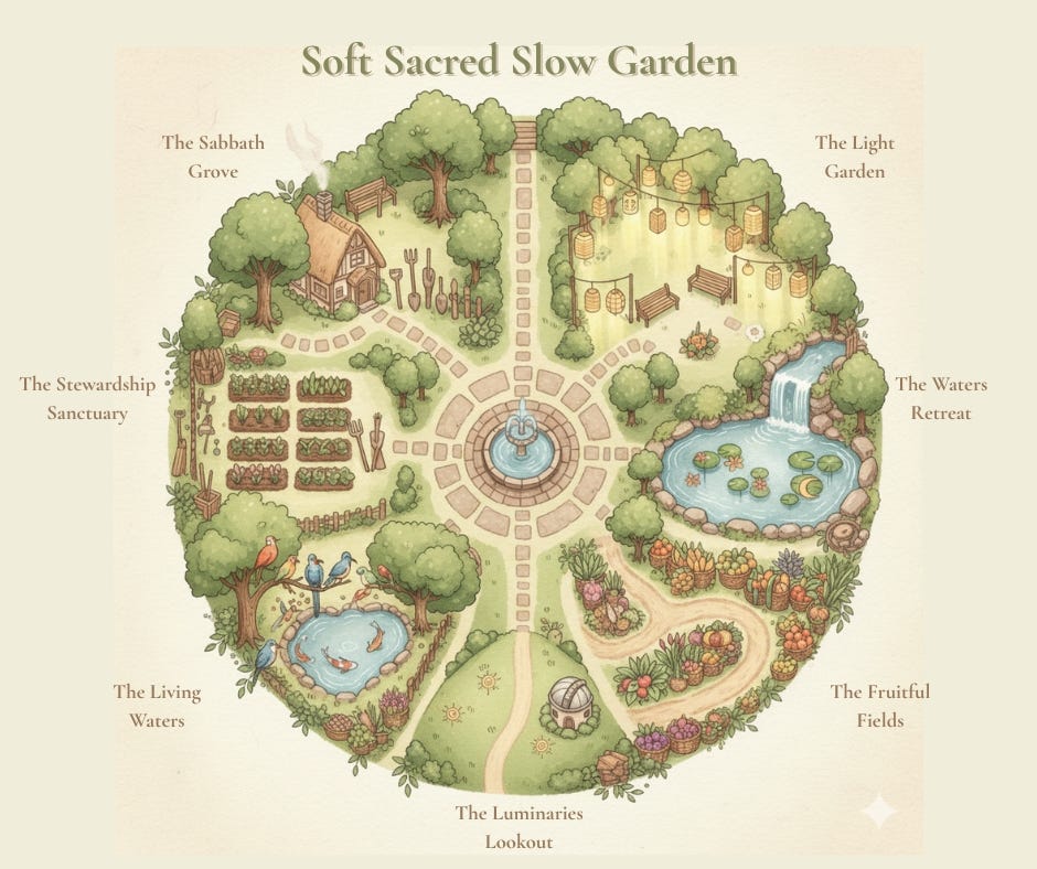 Map of Soft Sacred Slow Garden Map of Soft Sacred Slow Garden