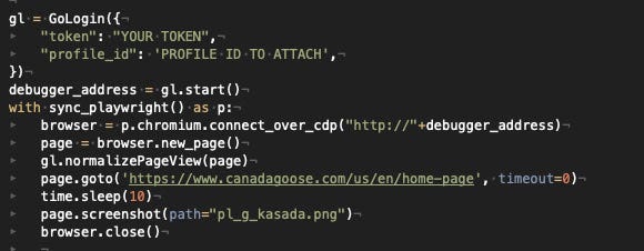 Playwright with GoLogin configuration