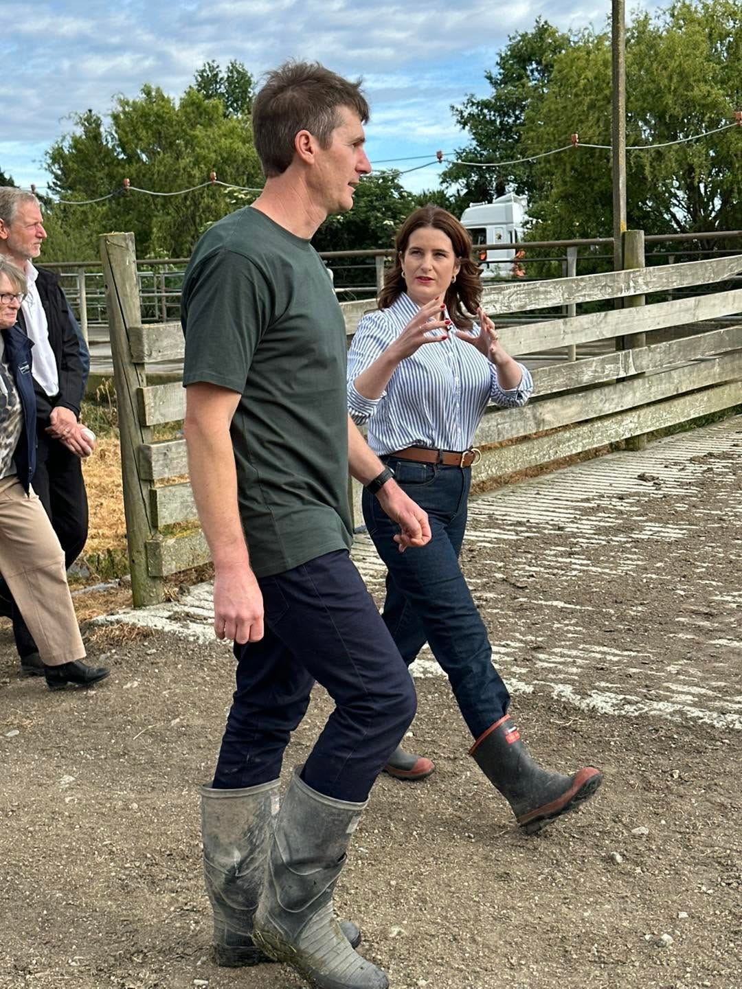 Nicola Willis in gumboots. Nicola Willis in gumboots.