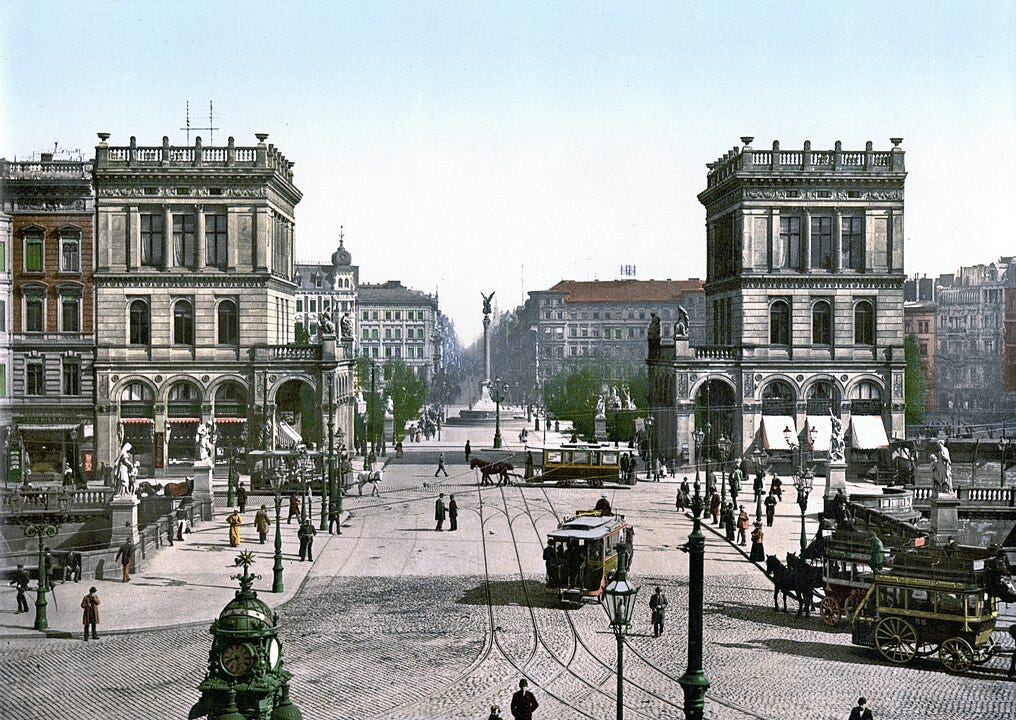 Photograph of Belle-Alliance-Platz, Berlin, c.1900 Photograph of Belle-Alliance-Platz, Berlin, c.1900