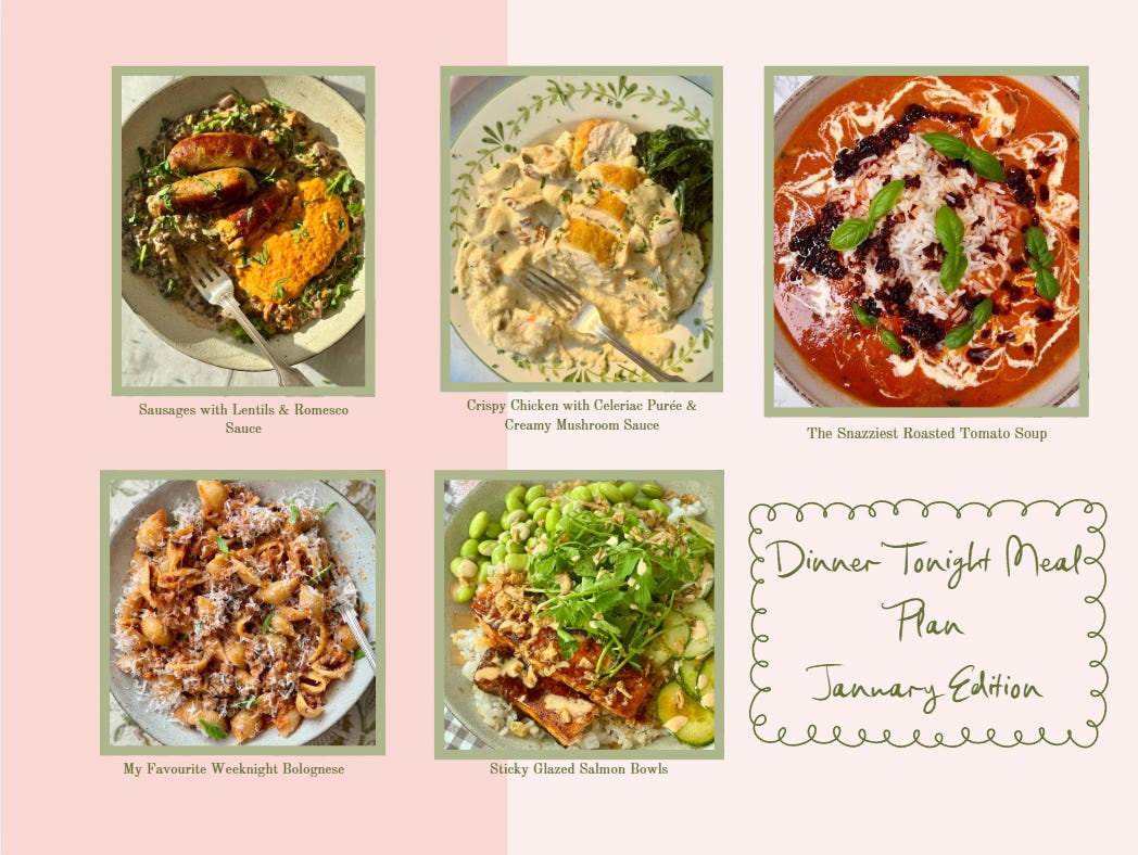 Weekly Meal Plan: January Edit - by Margie Nomura