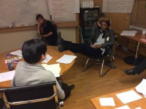 Negotiating with a rebel fighter on the issue of child recruitment! (Okay role-playing...)