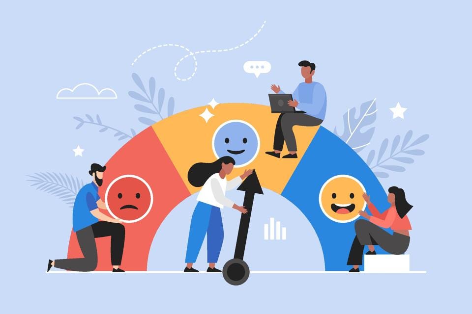 Customer feedback, user experience or client review rating business concept. Modern vector illustration of people satisfaction measurement Customer feedback, user experience or client review rating business concept. Modern vector illustration of people satisfaction measurement
