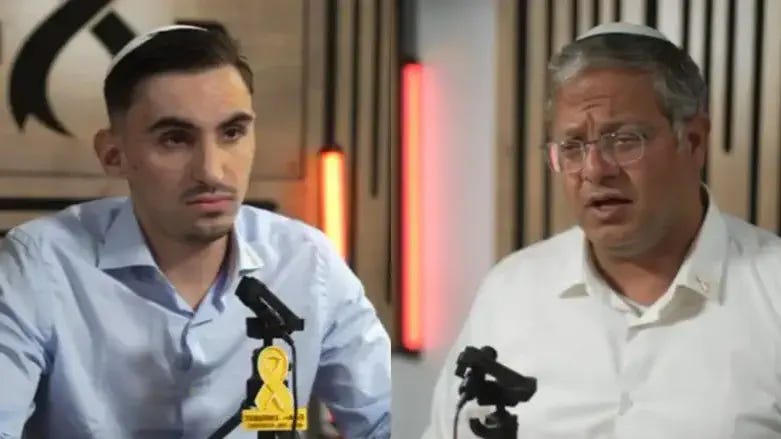 Rom Braslavski (L) and Itamar Ben Gvir (R)