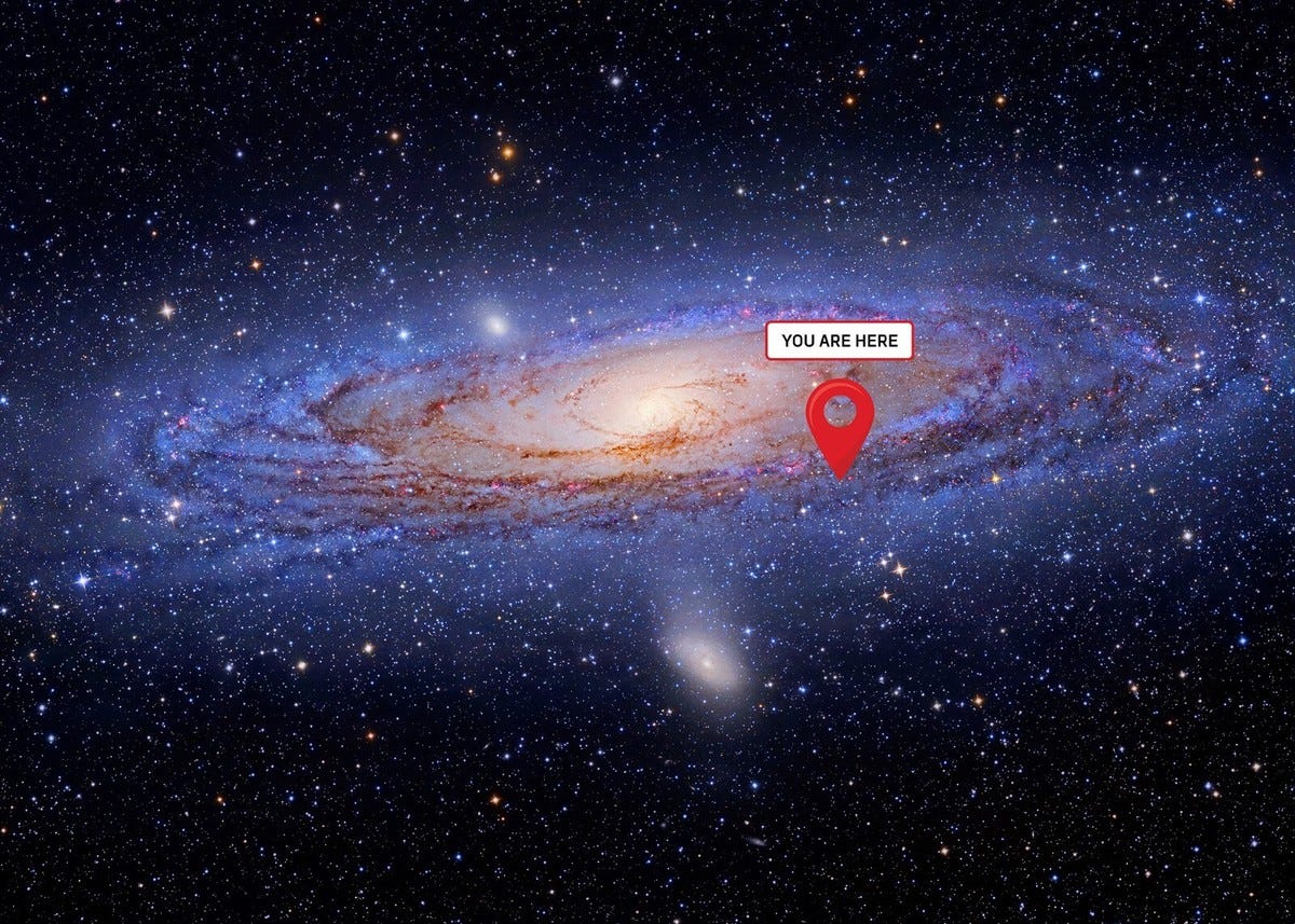 You are here: Milky Way galaxy — space poster, science poster, galactic map  | eBay