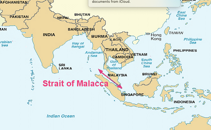 Map of the Strait of Malacca (Illustration) - World History Encyclopedia