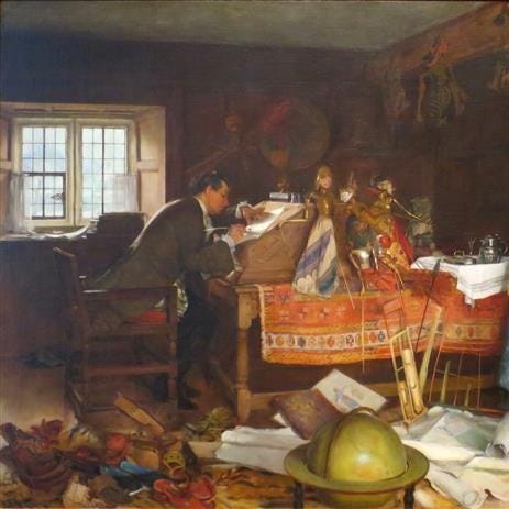 The Expansionist (the Traveled Man), 1899 - Francis Davis Millet The Expansionist (the Traveled Man), 1899 - Francis Davis Millet