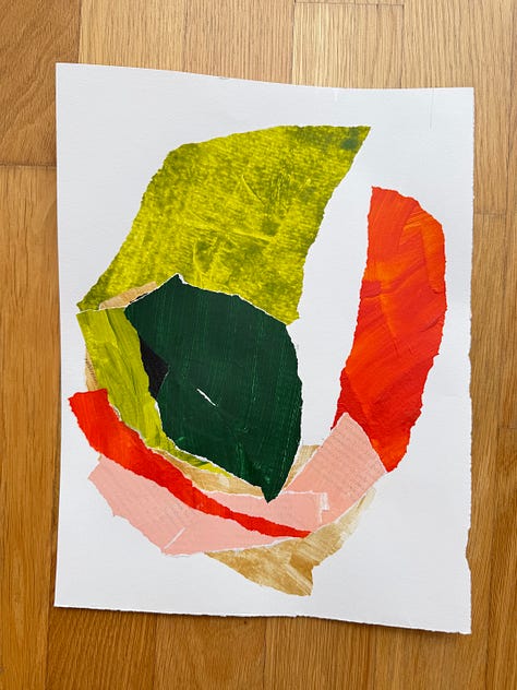 Collection of collage work on paper