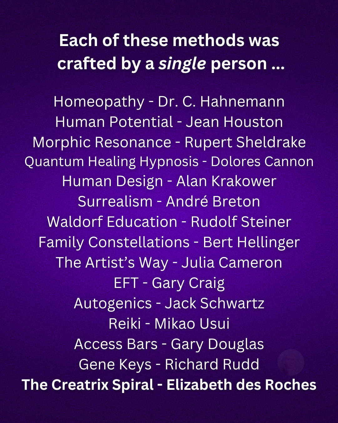 Elizabeth des Roches - The Creatrix Experience ©2025