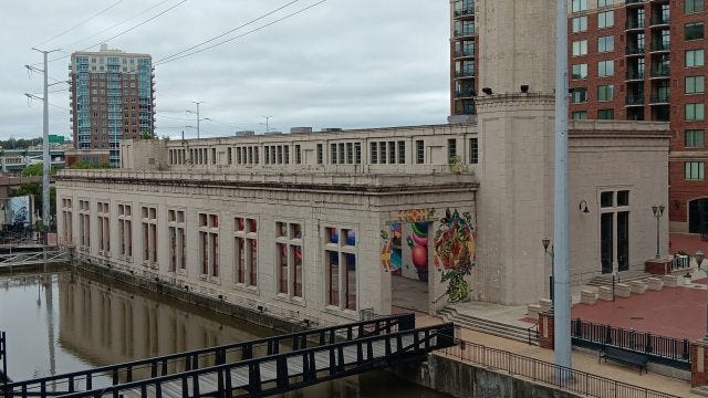 Former hydroelectric power plant in Richmond and future home of Padel Plant 