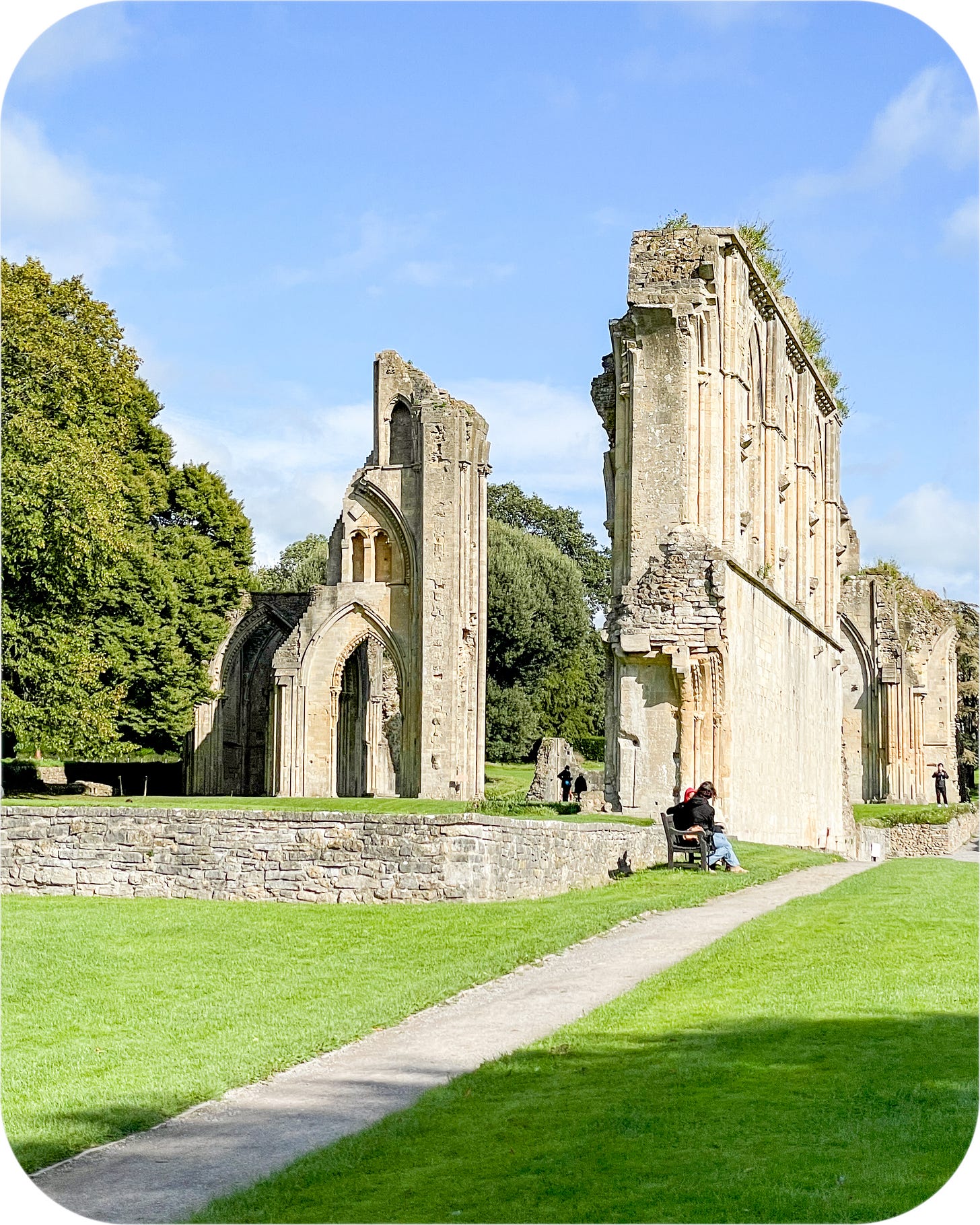 The ruins of Glastonbury Abbey